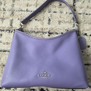 Coach Lavender Leather Shoulder Bag